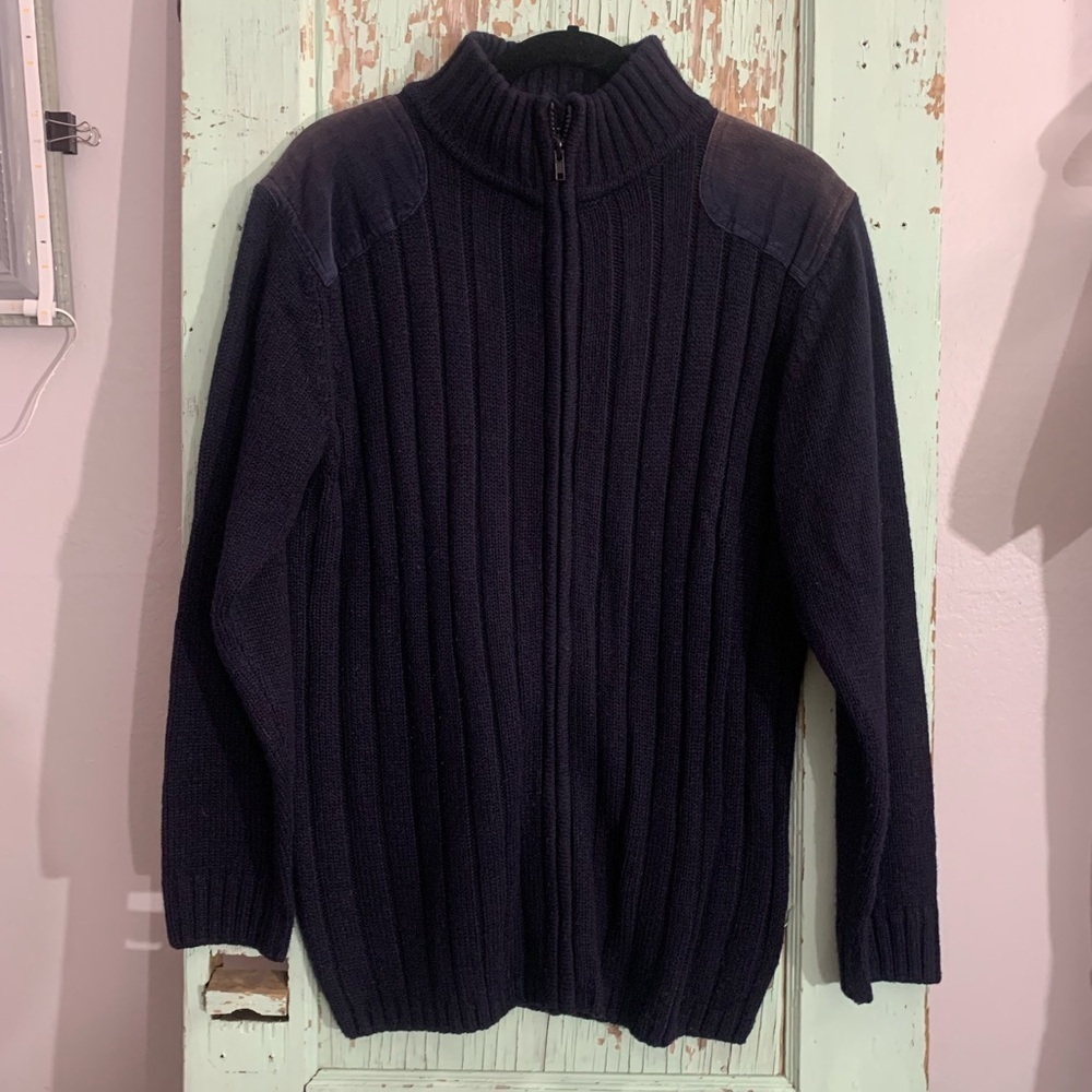 Women’s black Champion mock neck zip-up sweater